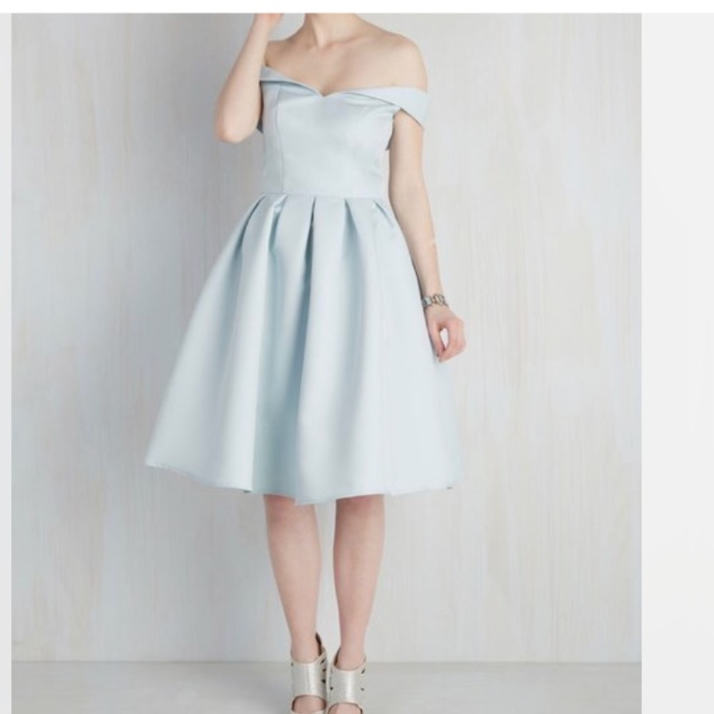 MODCLOTH VOGUE DEVOTION DRESS 2 4 BABY PALE BLUE